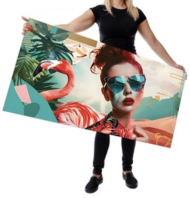 Wallplex konyhahátfal Pink Flamingo (Méret: 60x240)