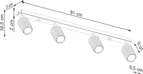 Brilagi - LED spotlámpa CRESTO 4xGU10/10W/230V barna