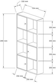 Regál Kitetu (fehér + antracit) . 1092941