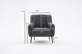 Fotel Revos - Antracit
