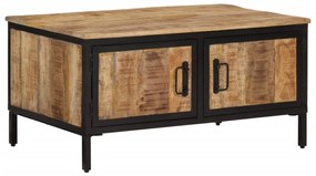 tömör nyers mangófa dohányzóasztal 80 x 50 x 40 cm