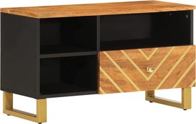 vidaXL barna és barna tömör mangófa TV-szekrény 80x33,5x46 cm