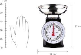 GIVE ME MORE konyhai mérleg 5kg-ig, fekete