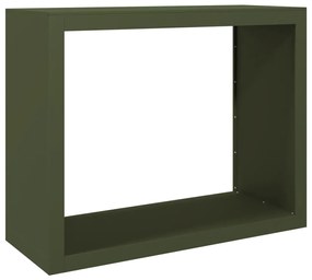 zöld acél tűzifatároló 100 x 40 x 80 cm