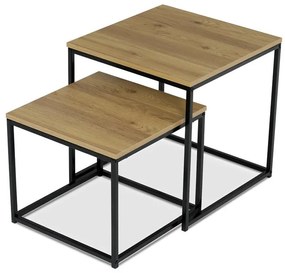 Dohányzóasztal 50×50 cm, MDF, Vad Tölgy. AF-076 OAK