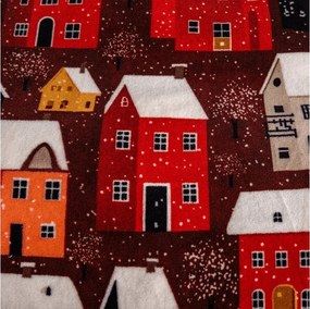 Mikroplüss ágyneműhuzat SNOWY VILLAGE színes Ágyneműhuzat mérete: 70 x 90 cm | 140 x 200 cm