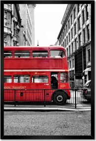 Poszterek keretben 40x60 Piros busz London