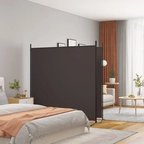 2 paneles barna szövet paraván 348x180 cm