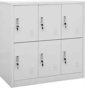 vidaXL világosszürke acél zárható szekrény 90 x 45 x 92,5 cm