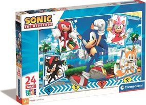 Sonic a sündisznó Green Hill 24 db-os maxi puzzle Clementoni