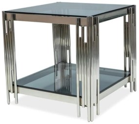 FRYDERYK kisasztal - üveg / ezüst