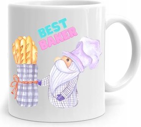Best Baker Ajándék Bögre Péknek, fényképes nyomattal