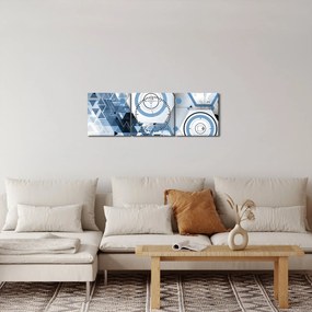 Kép - Geometriai absztrakció (órával) (90x30 cm)
