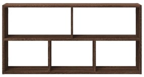 barna tölgy színű szerelt fa fali polc 100 x 25 x 50 cm