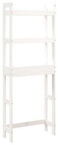 Fehér fenyőfa fürdőszoba állvány 63x26x171 cm