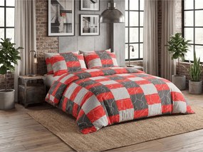 Pamut ágyneműhuzat SQUARES BLEND piros Ágyneműhuzat mérete: 70 x 90 cm | 140 x 200 cm