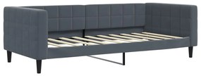 sötétszürke kihúzható bársony heverő 90 x 190 cm