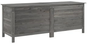 antracit tömör fenyőfa kerti tárolóláda 150 x 50 x 56,5 cm