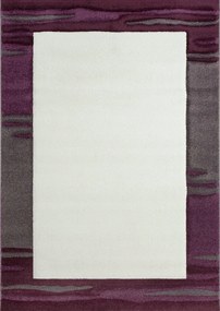 133x190 cm California Szőnyeg krém lila Sűrű Gyapjú