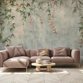 Fotótapéta - Virágokkal borított fal (147x102 cm)