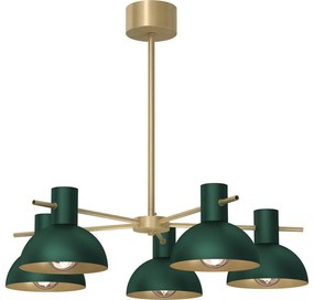 Csillár rúdon  ESTATE MINI 5xE27/15W/230V zöld