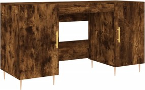 vidaXL füstös tölgy színű szerelt fa íróasztal 140x50x75 cm