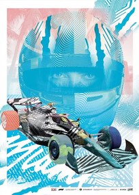 Művészeti nyomat Formula 1® Print Store Artist Series - Miami Edition - 2ALAS - Blue