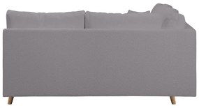 Sötétszürke buklé sarokkanapé (jobb oldali) Ariella – Ropez