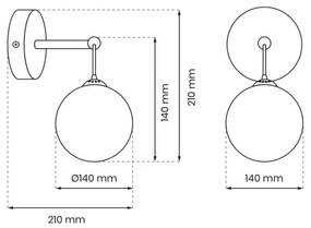 Fali lámpa REFLEX 1xE14/40W/230V