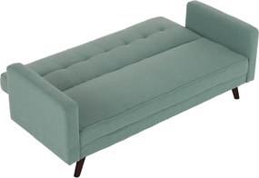 Kinyitható kanapé, zöld-mentol szövet, OTISA