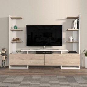 TV szekrény Ava - White, Oak