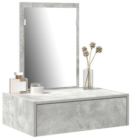Fali sminkasztal Beton szürke 60x40x70 cm