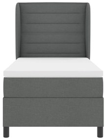 Boxspring Ágy Matrac Kárpitozott Szürke színben, 90x190 cm
