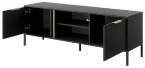 TV asztal/szekrény Lyran 2D (antracit + arany). 1071359