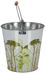 Mezei virág mintás cink vödör, 10,75 literes