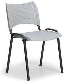 SMART műanyag szék - fekete lábak, szürke