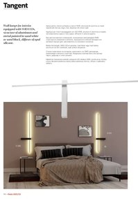 Redo 01-2480 - LED fali lámpatest TANGENT LED/14W/230V 3000K fekete
