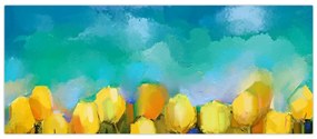 Sárga tulipán képe (120x50 cm)