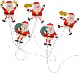 Led ablaklĂĄnc MikulĂĄs, 6x Led, tapadĂłkorongos, 120cm, 2x Aa