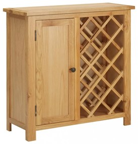 tömör tölgyfa bortartó szekrény 11 palackhoz 80 x 32 x 80 cm