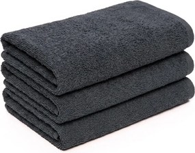 Bella sötétszürke 100% pamut gyerek törölköző 30x50 cm, 100% pamut
