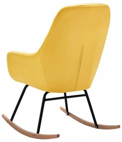 mustársárga szövet hintaszék