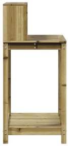 impregnált fenyőfa ültetőasztal polcokkal 82,5 x 50 x 109,5 cm