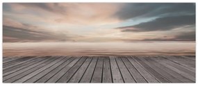 Kép - Móló naplementében (120x50 cm)