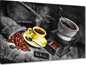 Vászonkép 120x80 Sárga csésze Kávé