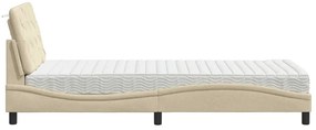 ágy matraccal krém 90x200 cm szövet