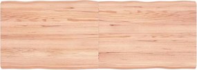 vidaXL világosbarna kezelt tömör asztallap 140x50x(2-6) cm