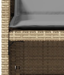 4 db vegyes bézs polyrattan kerti szék párnával