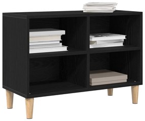 Fekete tölgy TV szekrény - 69.5x30x50 cm, Mérnöki fából készült