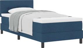 vidaXL Boxrugós ágy matracmal fejtámlával Kék 80 x 200 cm szövet